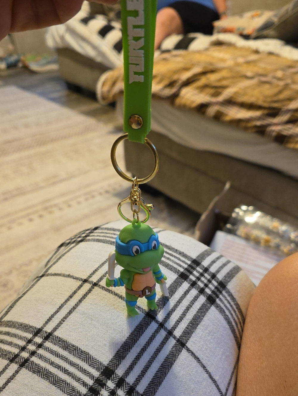 Green Leonardo Keychain for Kids